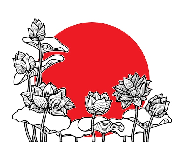 Lotus-blumen-illustration