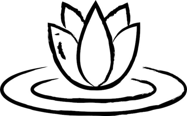 Vektor lotus handgezeichnete vektorillustration