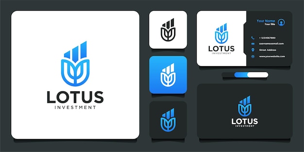 Lotus investment logo-design und visitenkarte