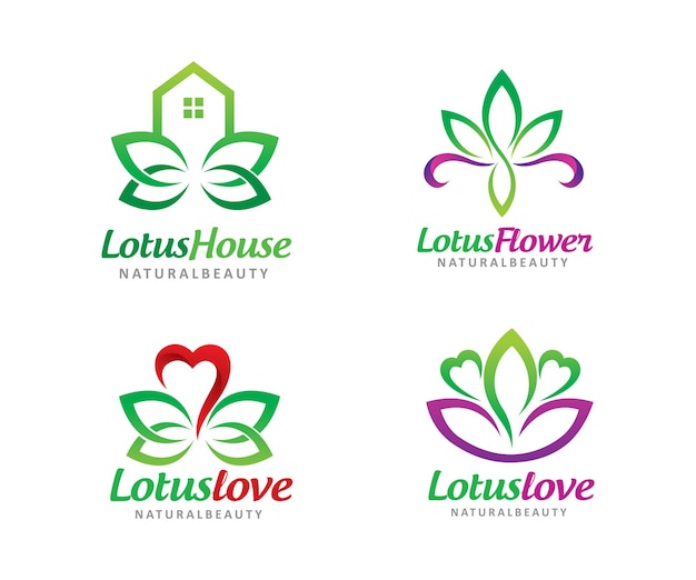 Lotus-Logo-Symbol oder Symbolvorlage