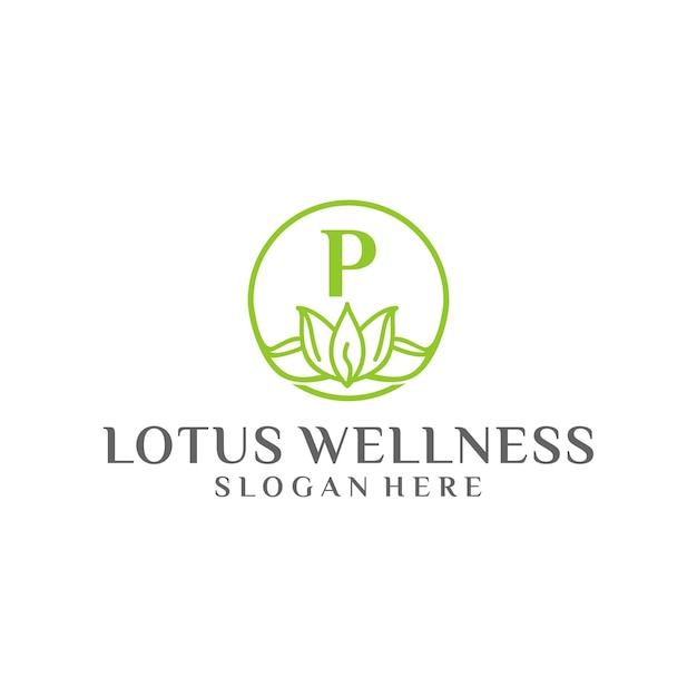 Lotus p Wellness-Logo-Design