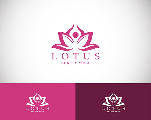 Lotus-yoga-logo kreative beauty-design-blumenvorlage