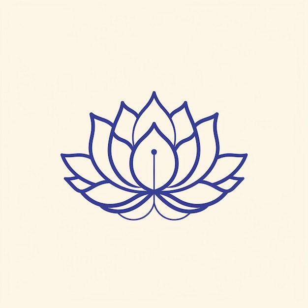 Vektor lotusblüte blütenblatt pflanze schönheit natur zen meditation frieden serenität yoga symbol logo