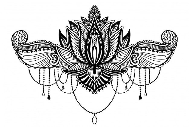 Lotusblume ethnisches Symbol