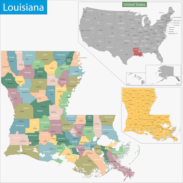 Louisiana karte