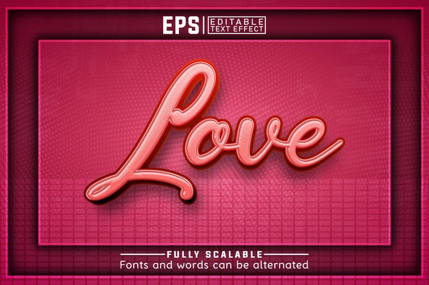 LOVE 3d bearbeitbare Texteffekte