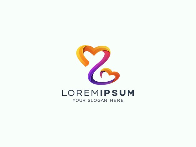Love and Care-Logo-Vektor-Design-Vorlage