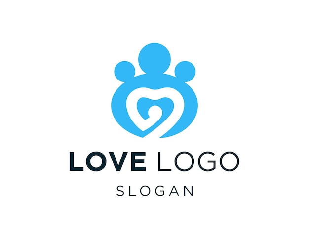 Love-Logo-Design erstellt mit der Corel Draw 2018-Anwendung mit weißem Hintergrund