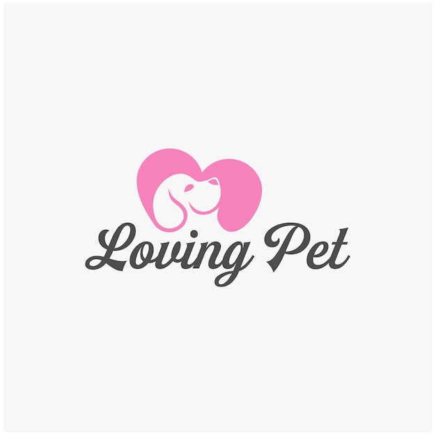 Vektor love pet store home shop logo vektor-illustration