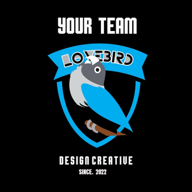 Lovebird-logo premium-vektor-illustration