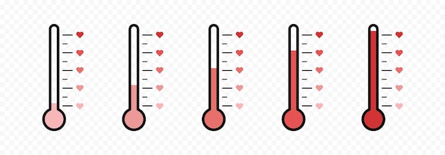 Lovemeter-symbol gefühlswaage gefühle graduierung vektorgrafik