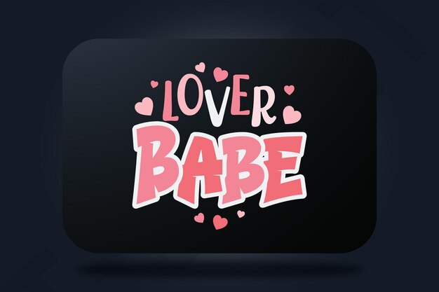 Vektor lover babe design für t-shirts und andere drucksachen