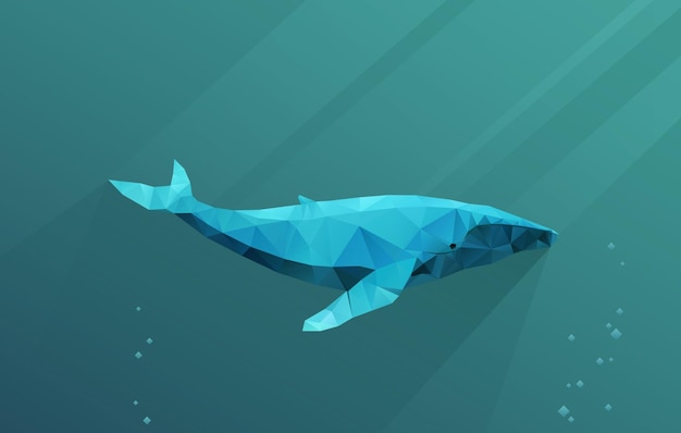 Low-poly-blauwal