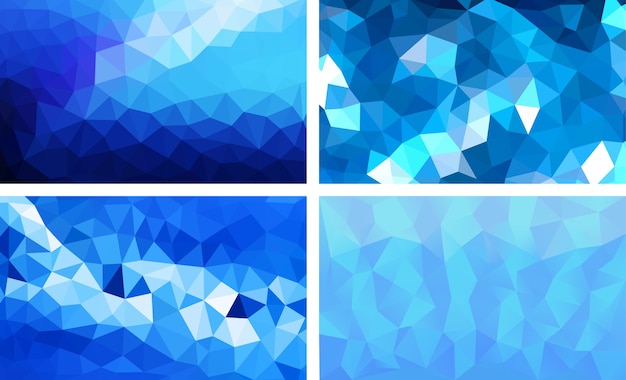 Low-poly-hintergrund blaue farbe