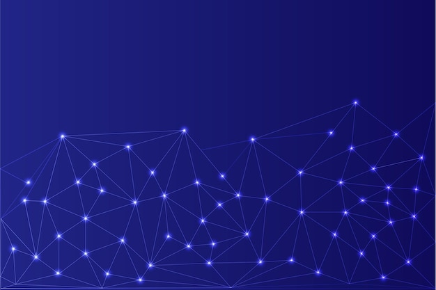 Low Poly Network Design stilisierte 3D-Verbindungsknoten und Webstrukturen für Tech UI-Apps und digitale Visuals