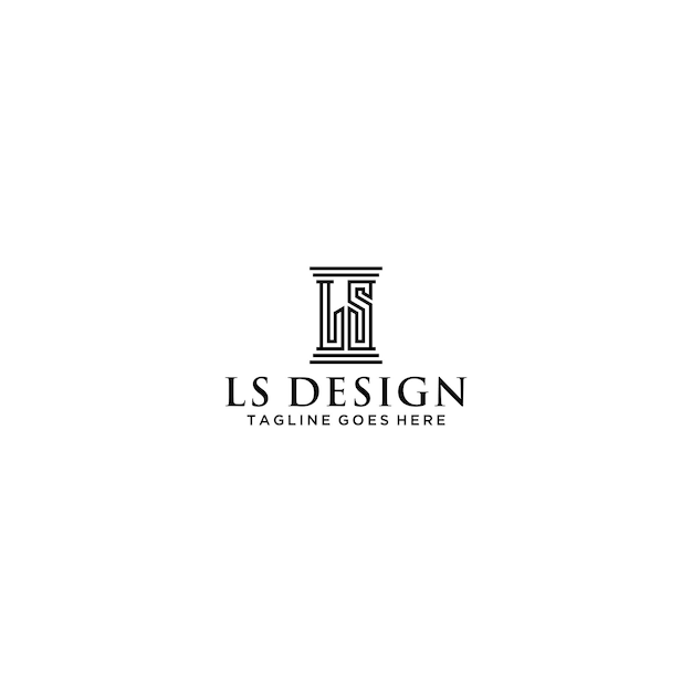 Ls-anfangs-logo-schild-design der anwaltskanzlei