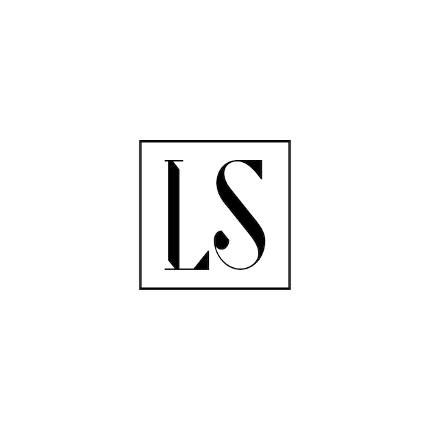 LS-Monogramm-Logo-Design, Buchstabe, Text, Name, Symbol, monochromes Logo, Alphabet-Zeichen, einfaches Logo