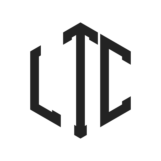 LTC-Logo-Design Anfangsbuchstaben LTC-Monogramm-Logo in sechseckiger Form