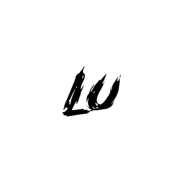 LU-Monogramm-Logo-Design, Buchstabe, Text, Name, Symbol, einfarbig, Logo, Alphabet, Zeichen, einfaches Logo