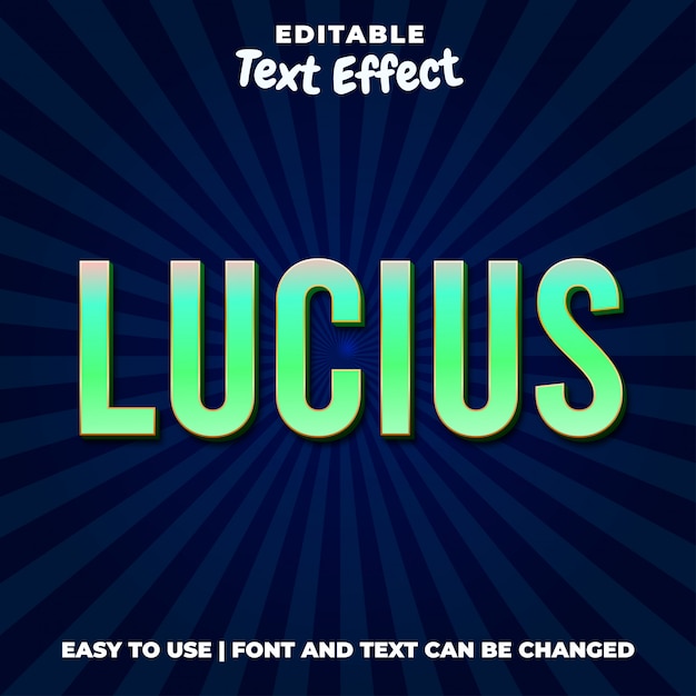 Lucius green texteffektstil