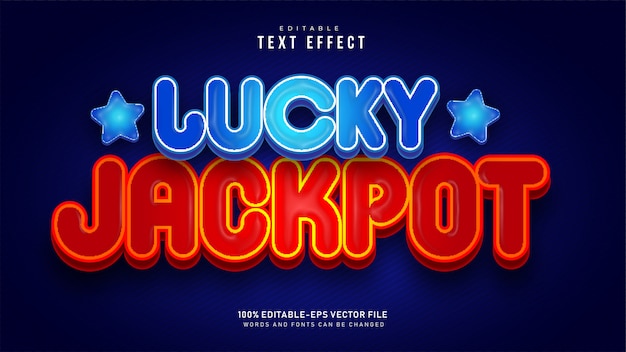 Lucky jackpot double text effekt