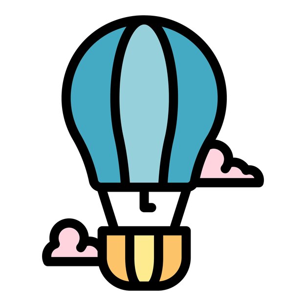 Luftballon-Innovations-Symbol Umriss Luftballon -Innovationsvektor -Symbol Farbe flach isoliert