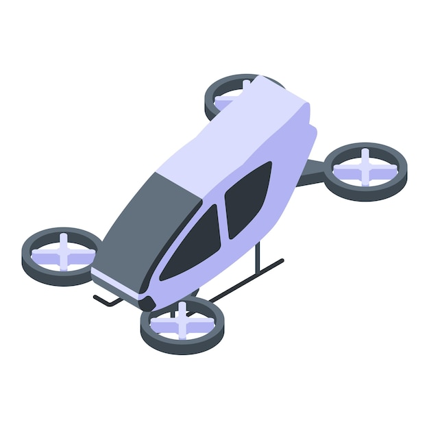 Luftdrohnen-Taxi-Symbol Isometrisches Vektorsymbol für Luftdrohnen-Taxi für Webdesign isoliert auf weißem Hintergrund