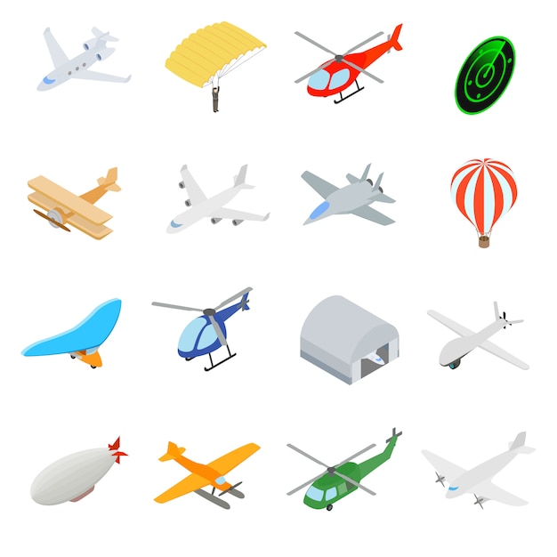 Luftfahrt-icons set