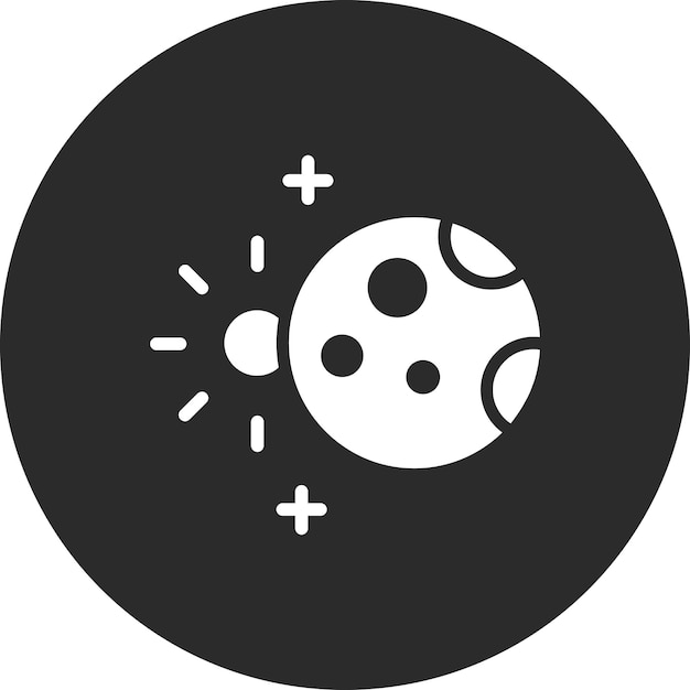 Lunar Eclipse-Vektor-Ikonen-Illustration des Ikonensets für Raumfahrttechnologie