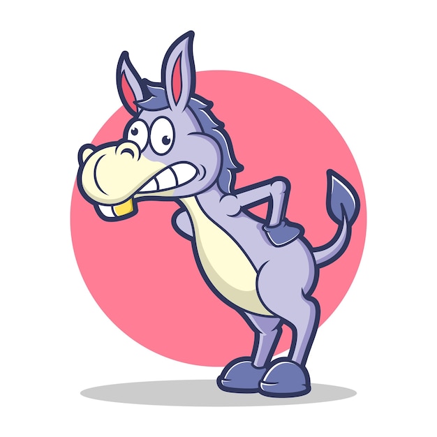 Lustige Esel-Cartoon-Figur