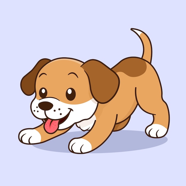 Lustige Hundekarakter-Illustration