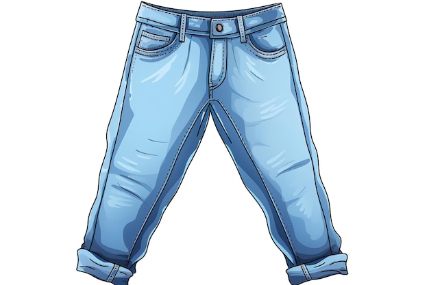 Vektor lustige und coole jeans im cartoon-stil