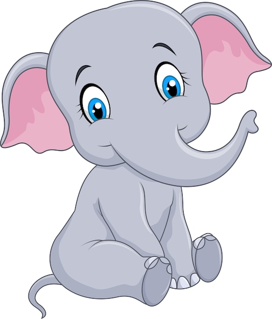 Lustiger babyelefant der karikatur