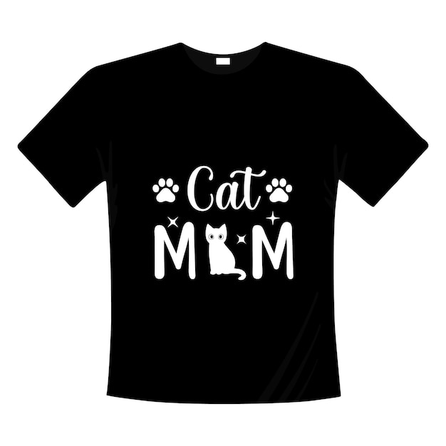 Lustiger schriftzug der katzenmama zitiert t-shirt-design