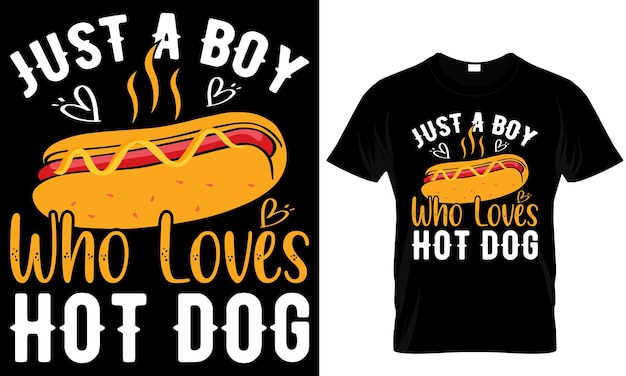 Vektor lustiges hotdog-t-shirt-design