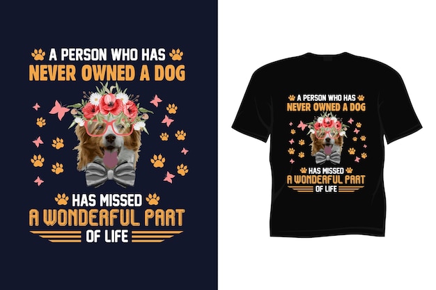 Lustiges hunde-t-shirt-design