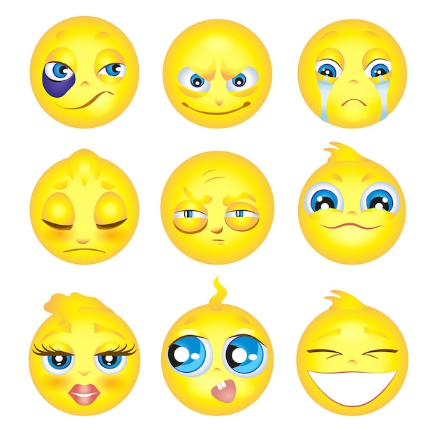 Vektor lustiges kreatives emoji