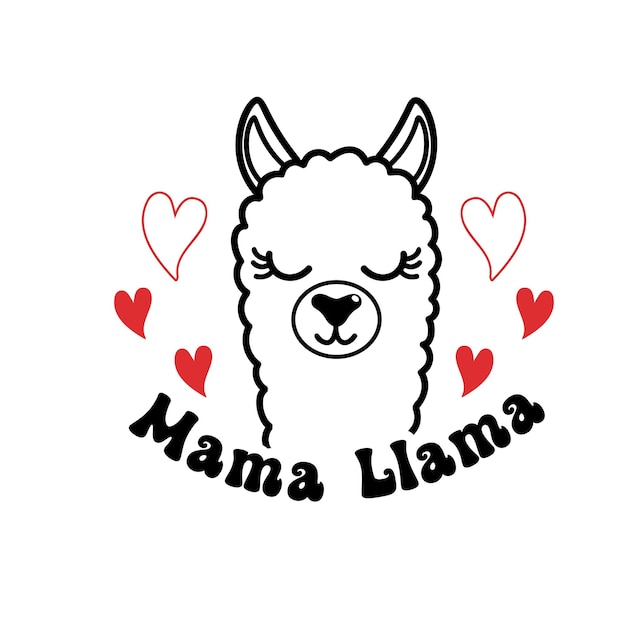 Lustiges Llama-SVG-Design