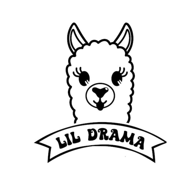 Lustiges Llama-SVG-Design