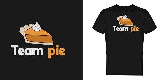 Lustiges pumpkin pie thanksgiving-vektor-t-shirt-design