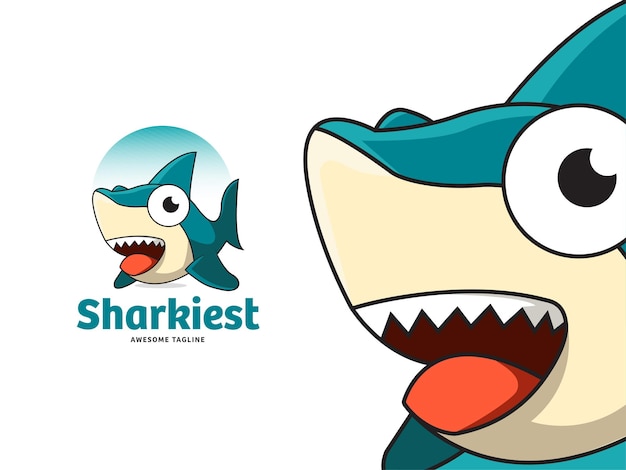 Lustiges shark logo maskot