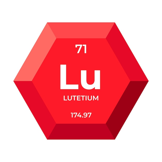 Lutetium ist das chemische element nummer 71 der lanthanoidengruppe