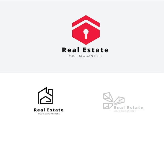 Vektor luxe living real estate-logo-entwurfsvorlage