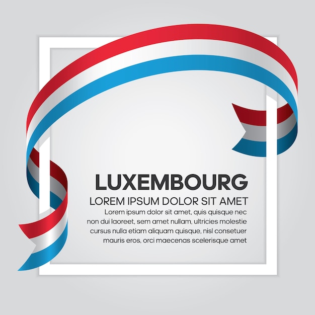 Luxemburg-bandflagge, vektorillustration auf weißem hintergrund