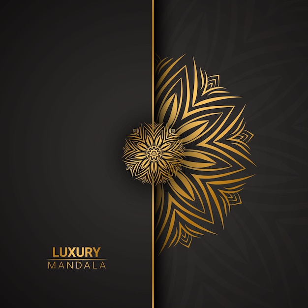 Luxuriöse dekorative Gold-Mandala-Hintergrund-Design-Vorlage