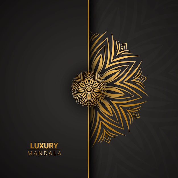 Luxuriöse dekorative gold-mandala-hintergrund-design-vorlage