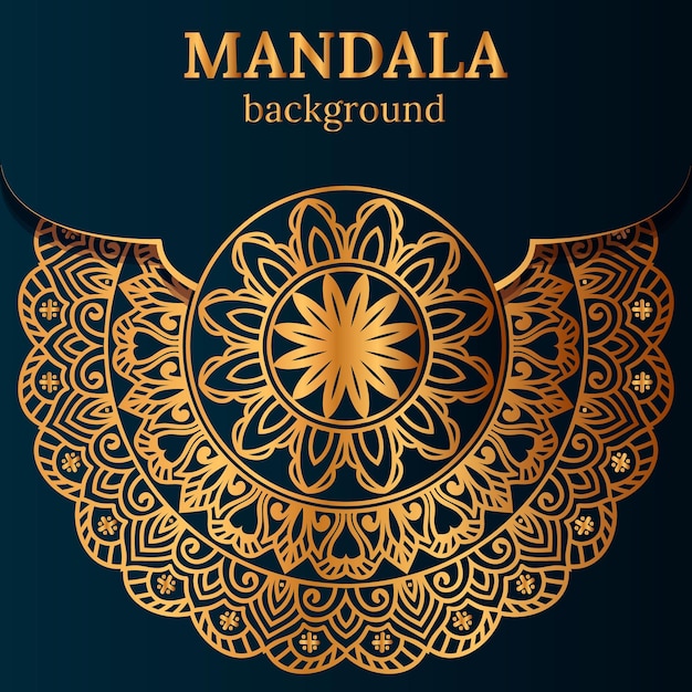 Vektor luxuriöse dekorative mandala-design-hintergrundvorlage