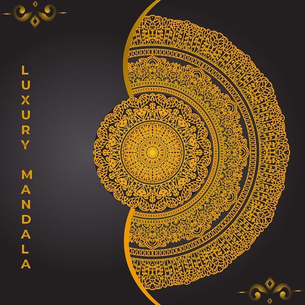 Luxuriöse dekorative mandala-design-hintergrundvorlage