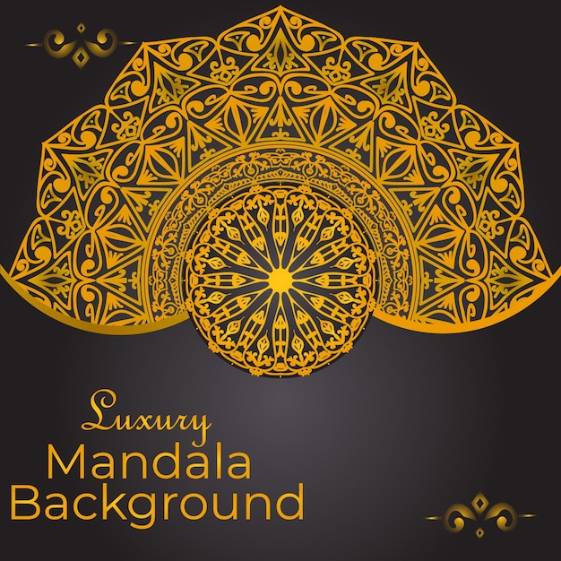 Luxuriöse dekorative mandala-design-hintergrundvorlage