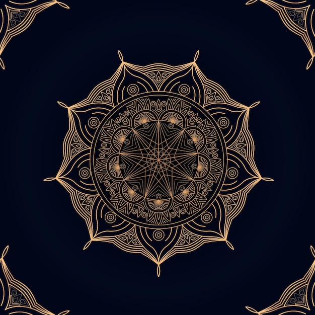 Luxuriöse dekorative Mandala-Designmuster-Kunsttapete.